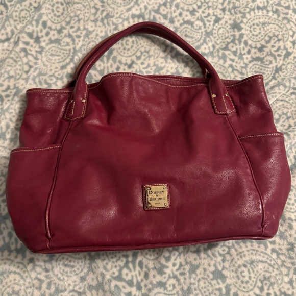 Dooney & Bourke Handbags - Dooney & Bourke Burgundy Leather weekender 22in by 16in